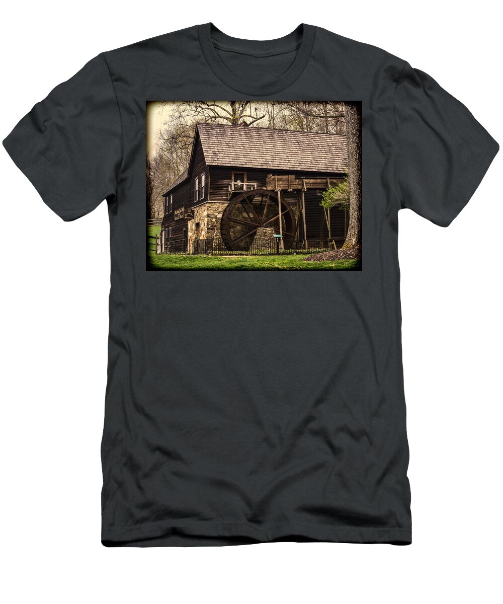 Heart T-Shirt featuring the photograph Meadow Run Grist Mill by M Three Photos