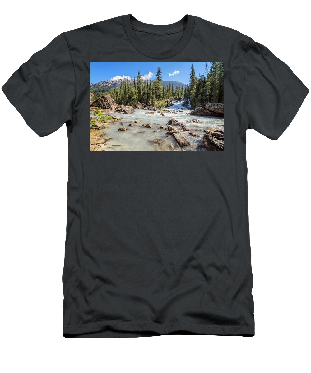 Joan Carroll T-Shirt featuring the photograph Meeting of the Waters II by Joan Carroll