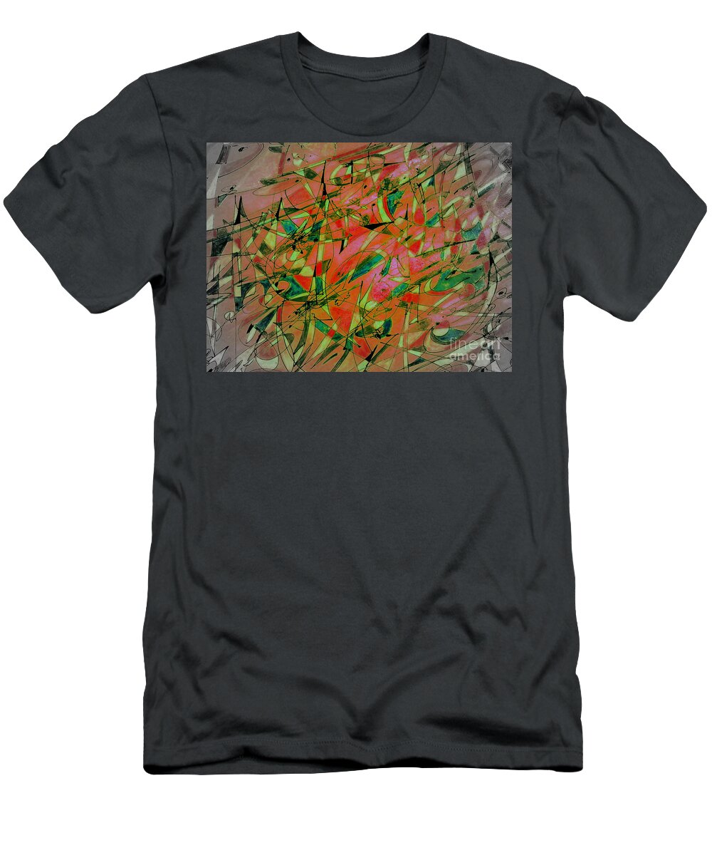 Abstract Geometric Painting T-Shirt featuring the painting Memories of the Regatta  by Nancy Kane Chapman