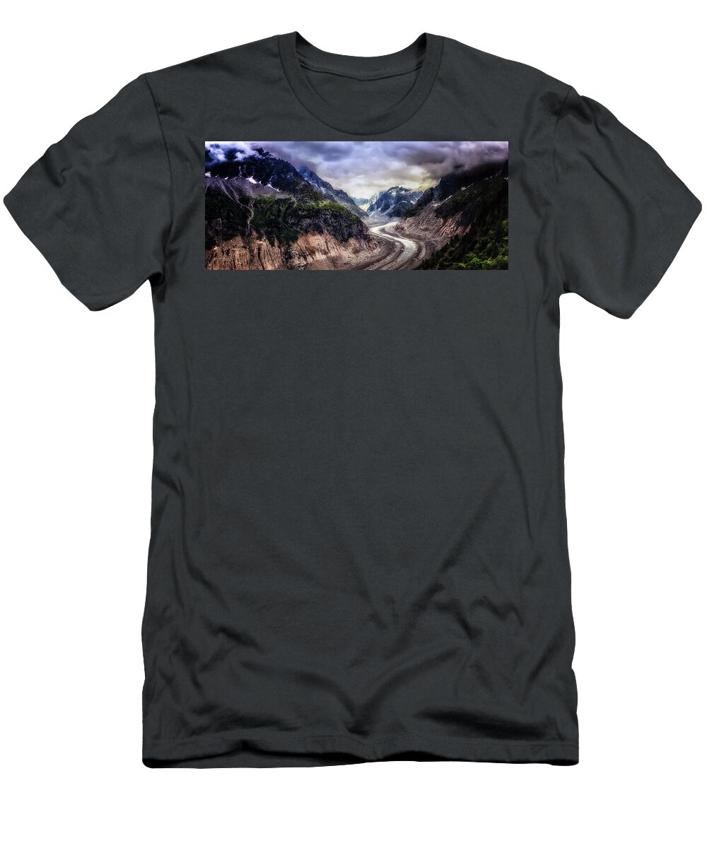 Mer De Glace T-Shirt featuring the photograph Mer De Glace by Chris Boulton