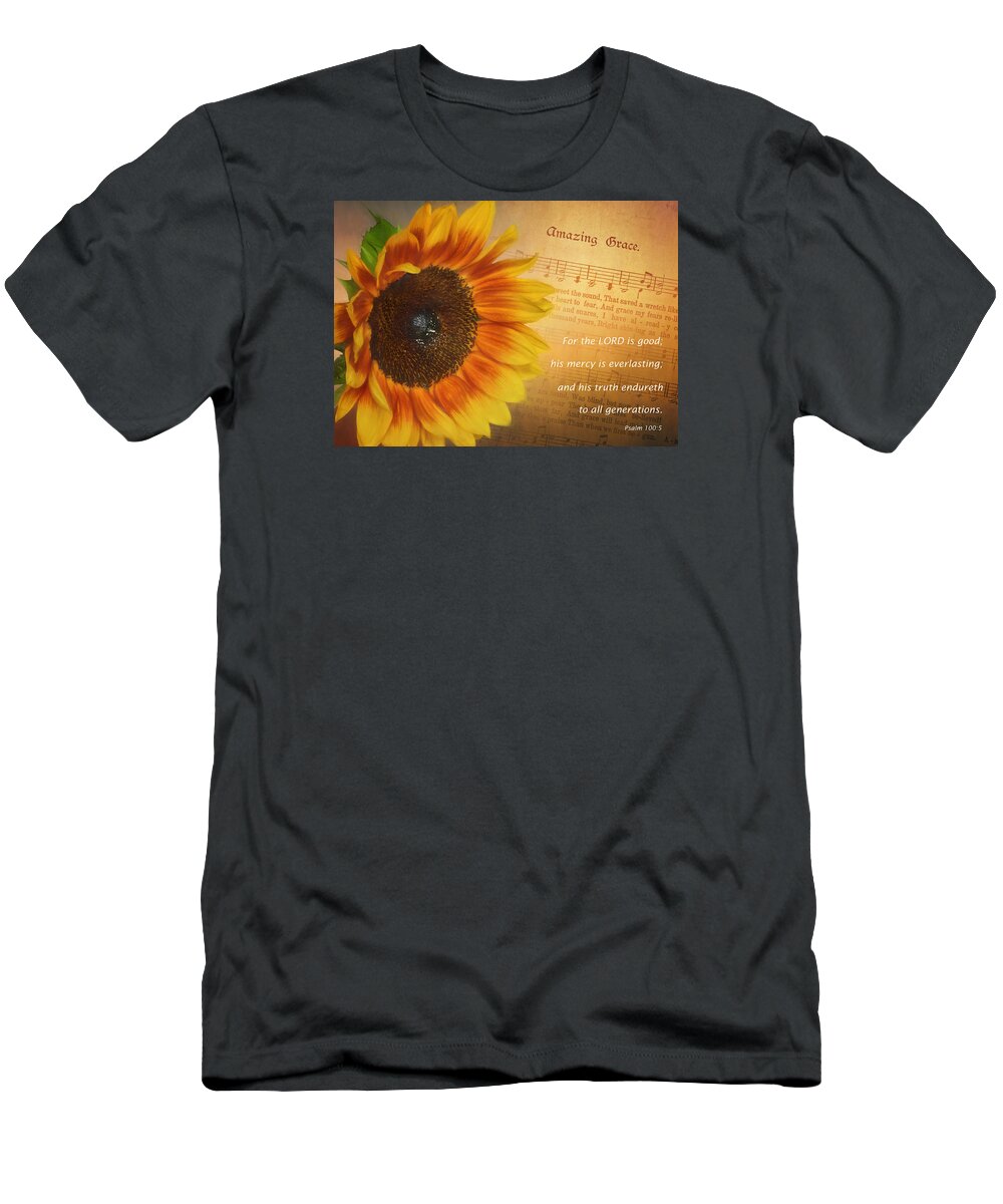 Belief T-Shirt featuring the photograph Mercy and Grace by David and Carol Kelly
