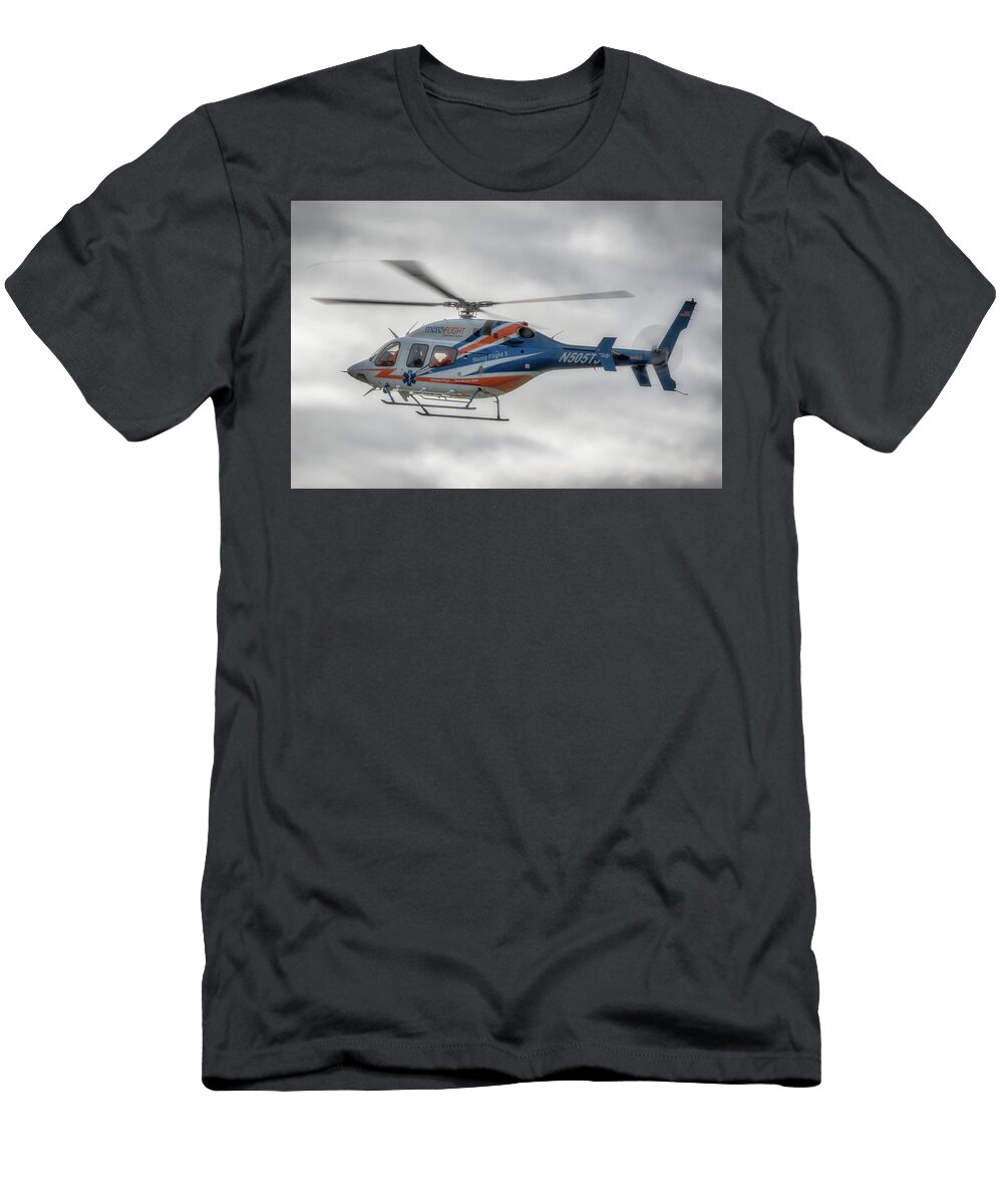 Air Travel T-Shirt featuring the photograph Mercy Flight 5 by Guy Whiteley