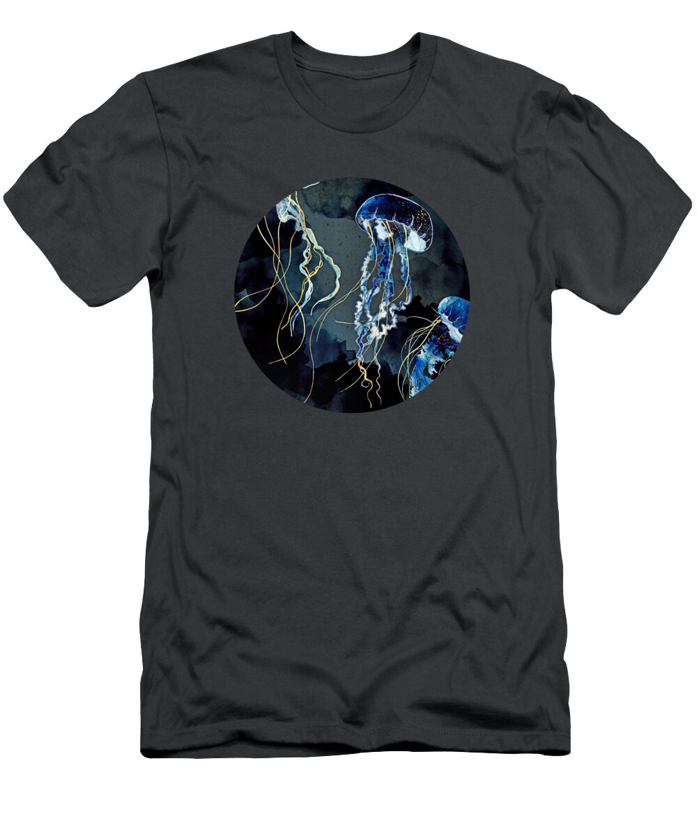 Metallic T-Shirt featuring the digital art Metallic Ocean III by Spacefrog Designs