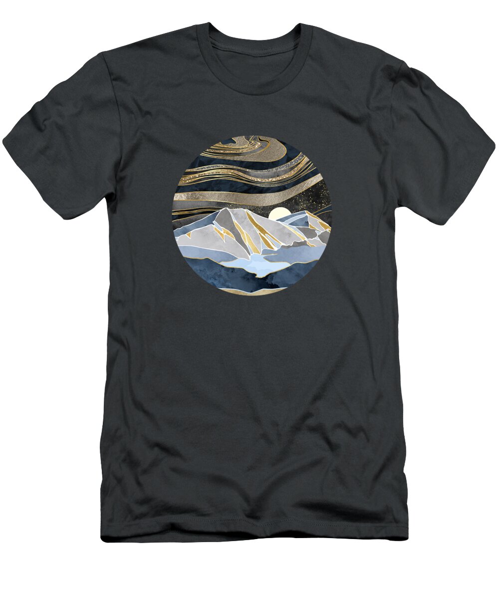 Metallic T-Shirt featuring the digital art Metallic Sky by Spacefrog Designs