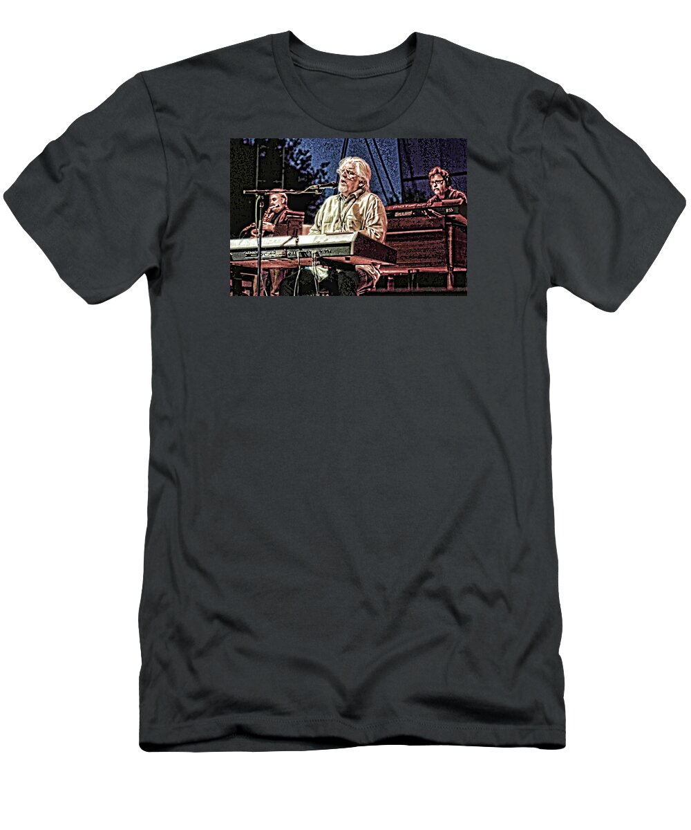Michael Mcdonald T-Shirt featuring the photograph Michael McDonald and Band by Ginger Wakem