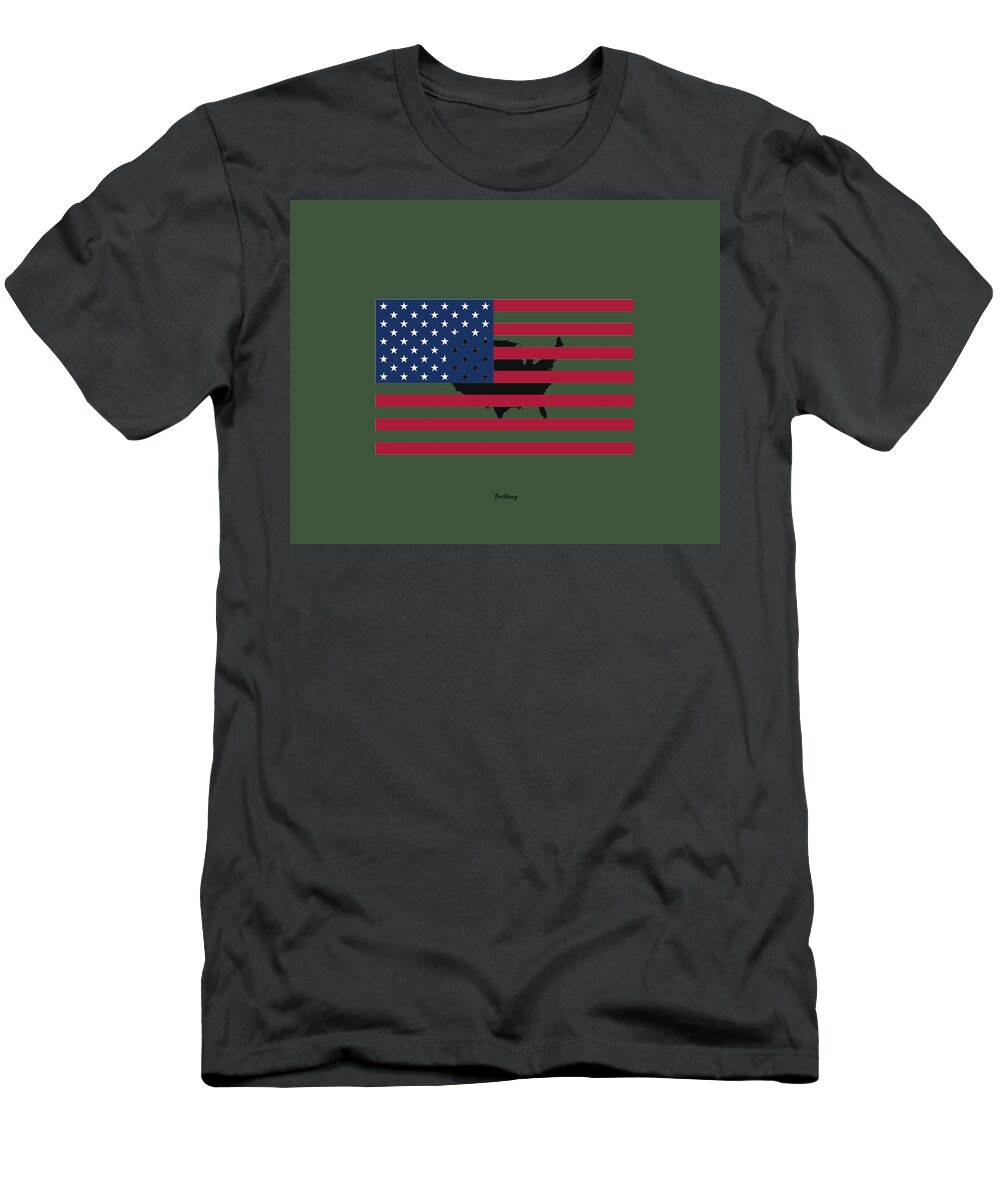 Postmodernism T-Shirt featuring the digital art Military Man by David Bridburg