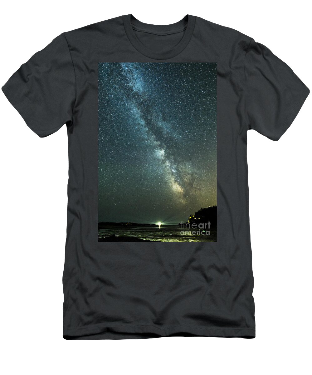 Milky Way T-Shirt featuring the photograph Milky Way Over Clams Flats by Patrick Fennell