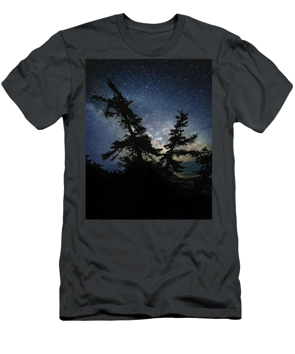 Milky Way Rising T-Shirt featuring the photograph Milky Way Rising by Marty Saccone