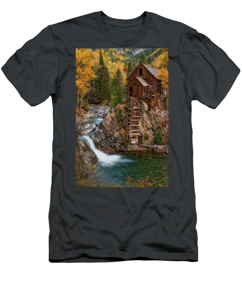 Fall Colors T-Shirt featuring the photograph Mill in the Mountains by Darren White