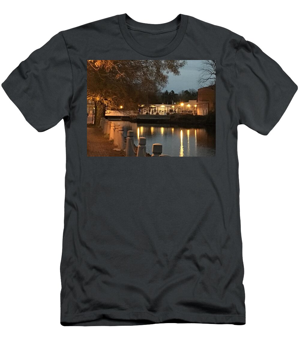 Milton T-Shirt featuring the photograph Milton by Night by Leslie Byrne