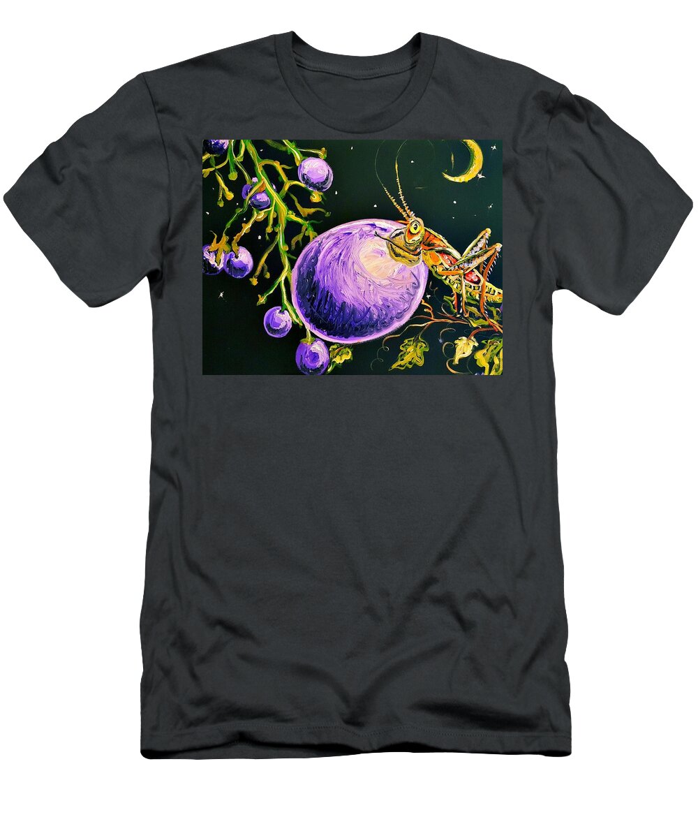 Grape T-Shirt featuring the painting Mine by Alexandria Weaselwise Busen