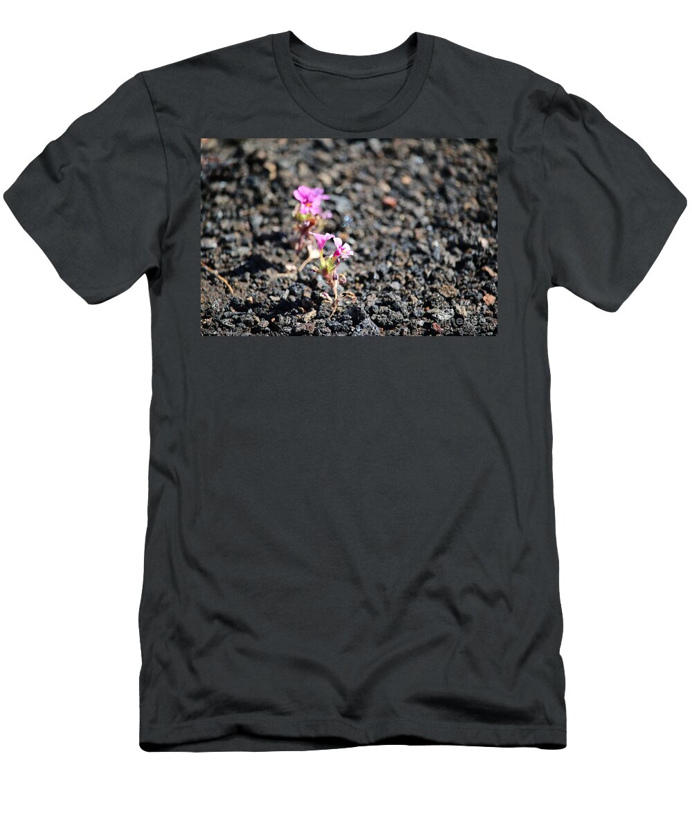 Crater's Of The Moon T-Shirt featuring the photograph Minute Monkey Flower by Susan Herber