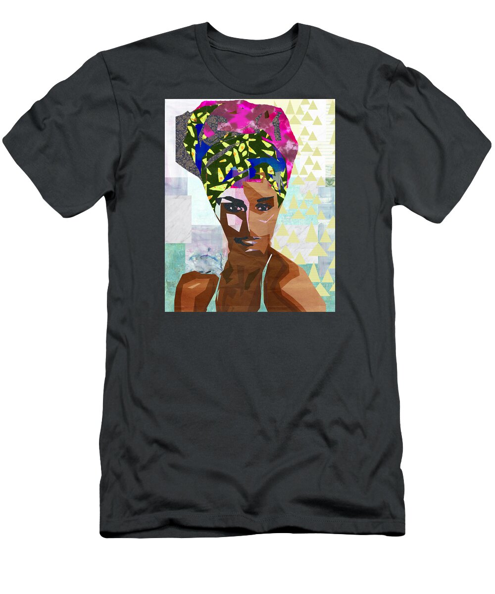 Collage T-Shirt featuring the mixed media Confidence by Claudia Schoen