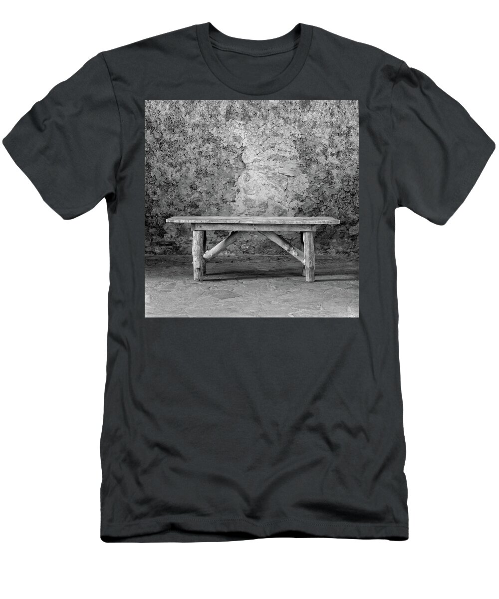 Bodie California T-Shirt featuring the photograph Mission Bench by Tom Singleton