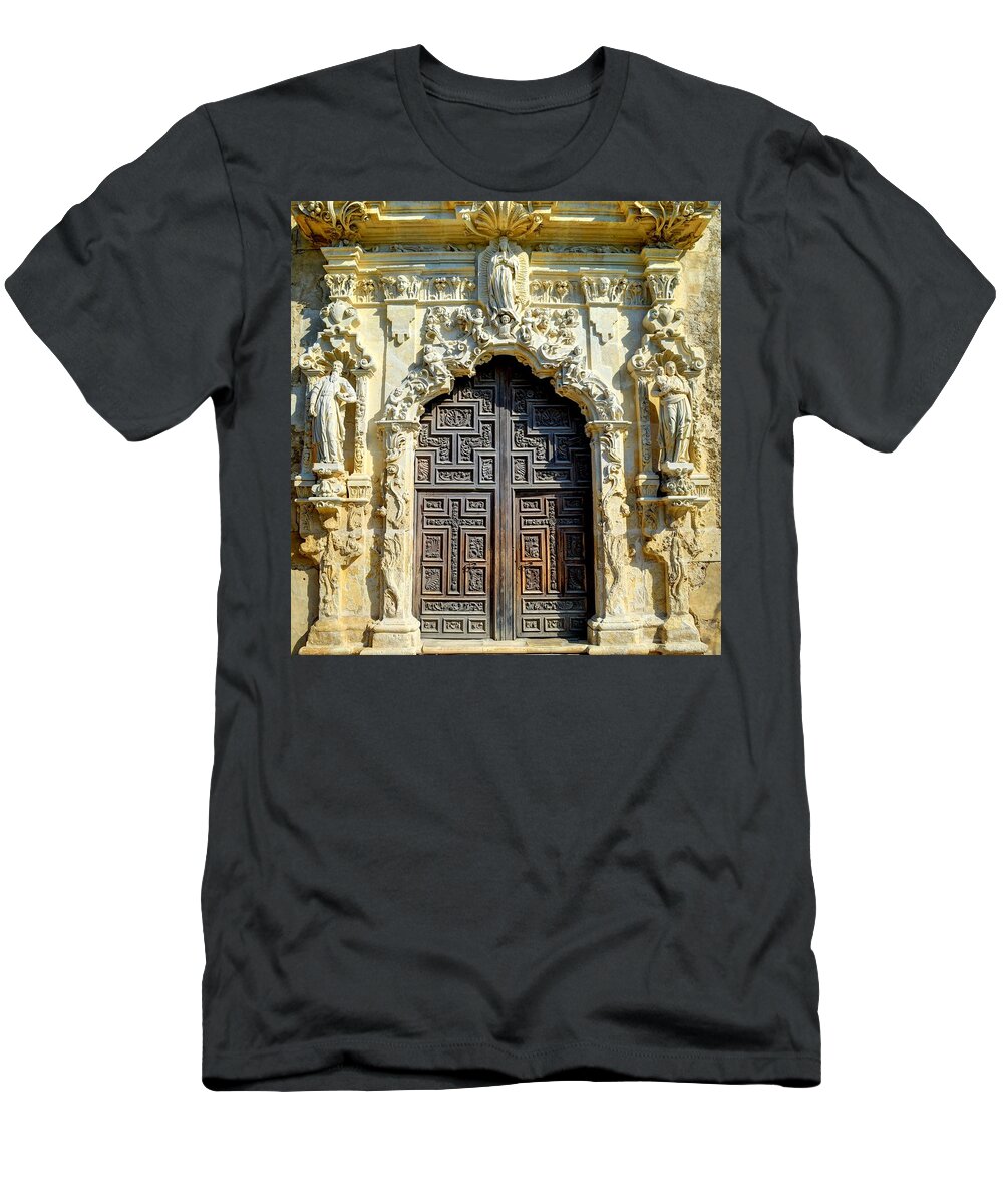 San Jose T-Shirt featuring the photograph Mission Door by David Morefield
