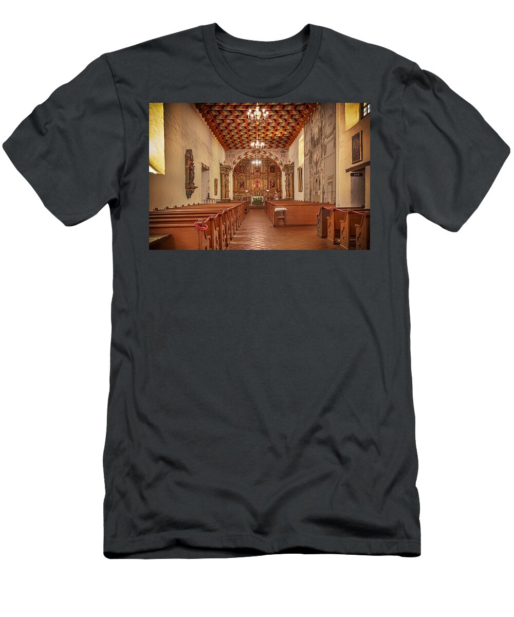 San Francisco De Asis T-Shirt featuring the photograph Mission San Francisco de Asis Interior by Susan Rissi Tregoning