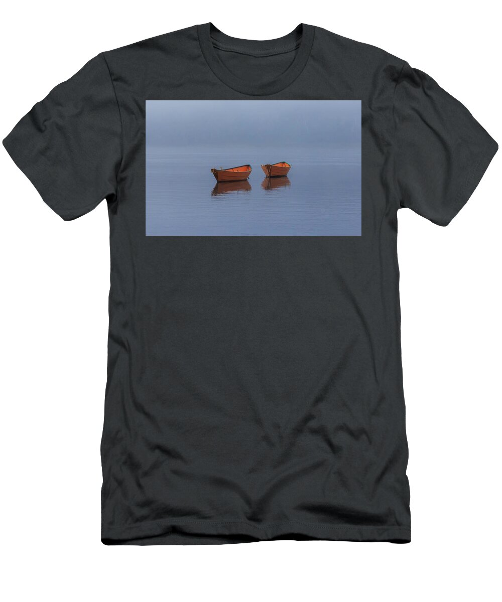 Boat T-Shirt featuring the photograph Misty Morning by Rob Davies