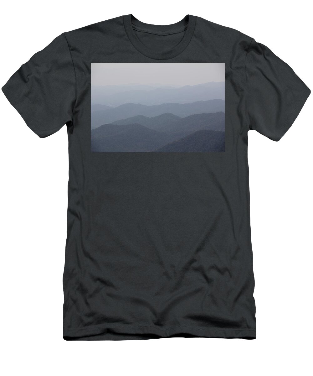  Misty Mountains T-Shirt featuring the photograph Misty Mountains by Allen Nice-Webb