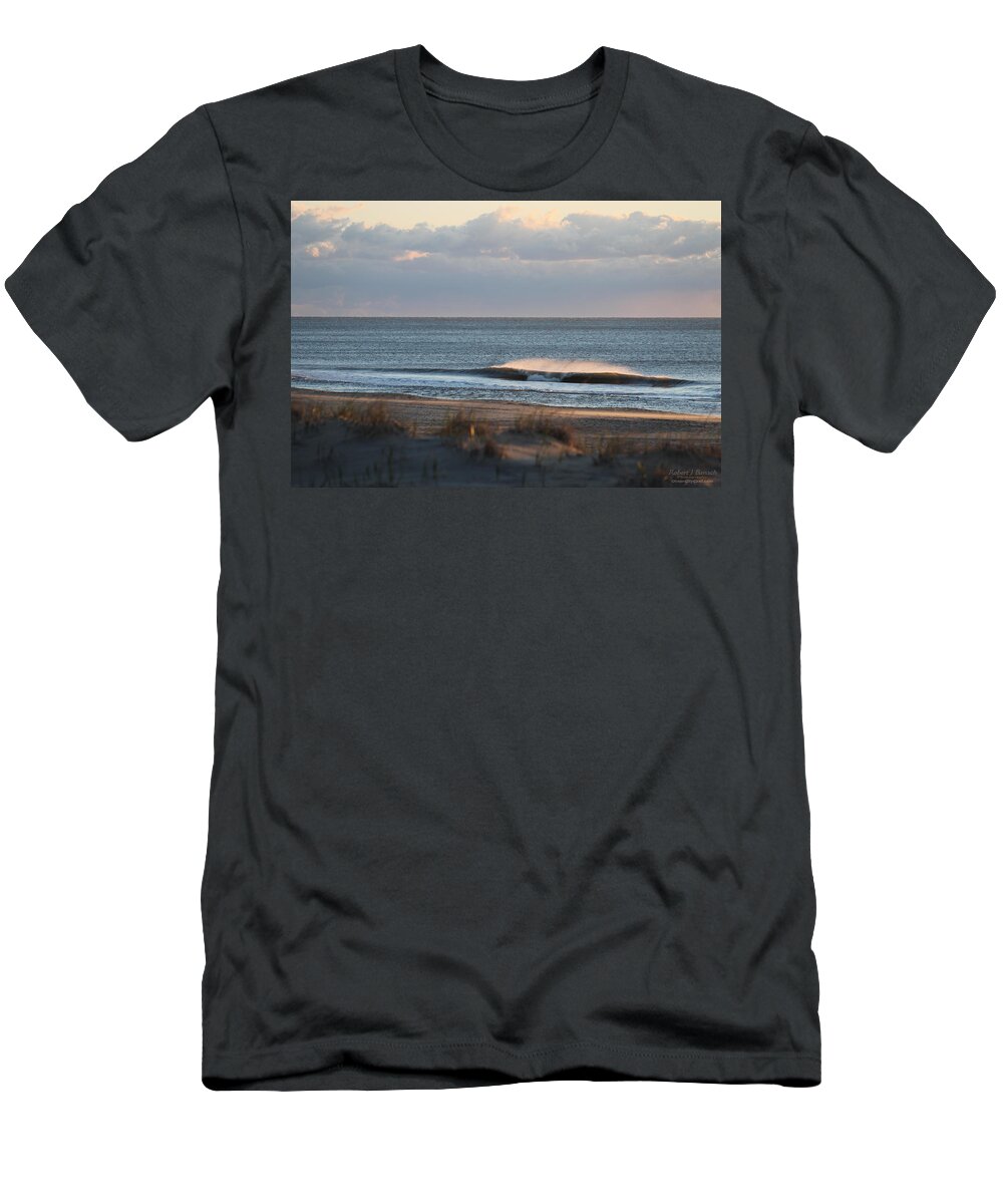 Water T-Shirt featuring the photograph Misty Waves by Robert Banach