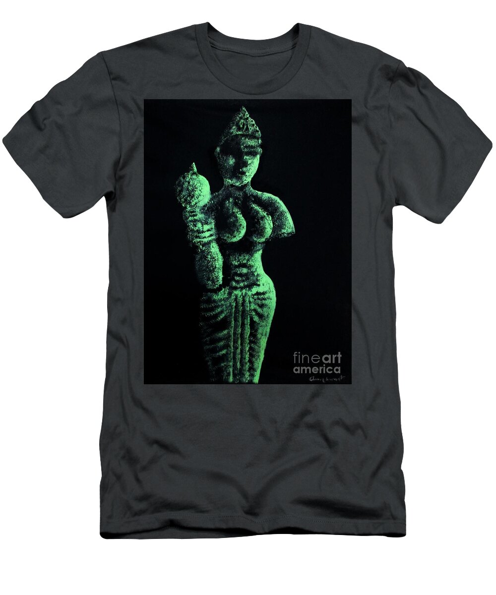 Sculpture T-Shirt featuring the painting Model -1 by Tamal Sen Sharma