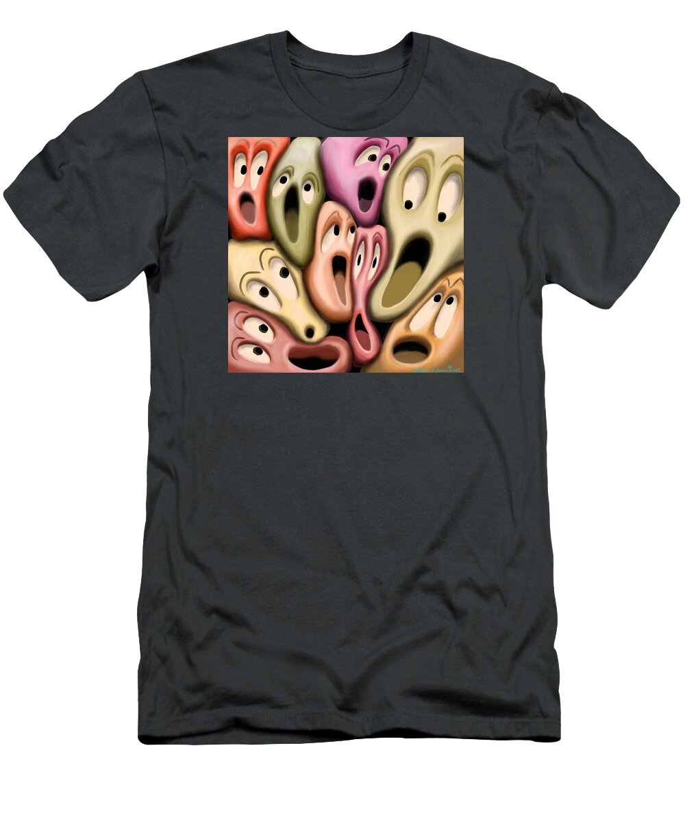 Psychedelic T-Shirt featuring the painting Modern public transport by ThomasE Jensen