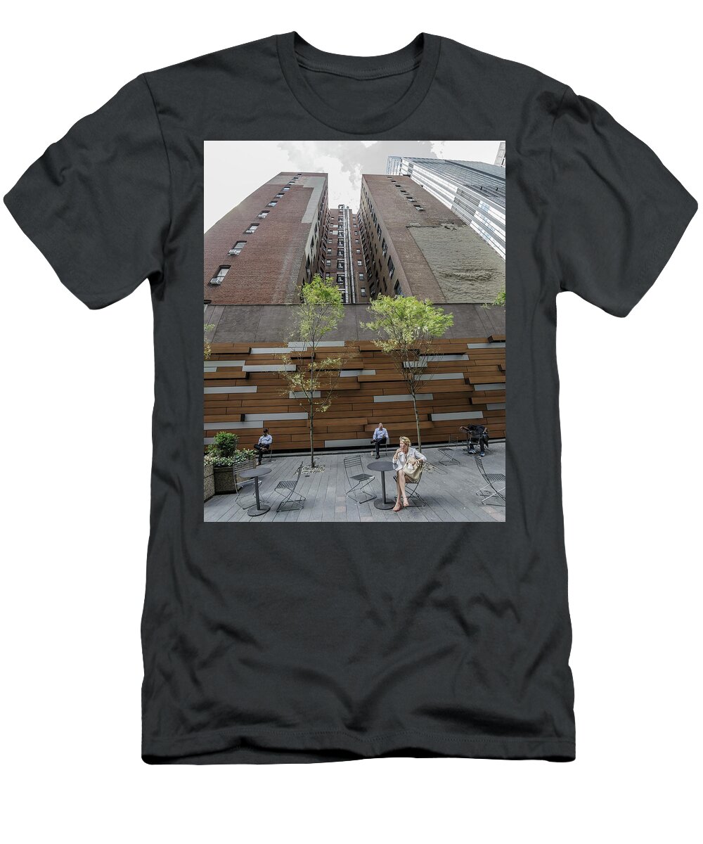 Nyc T-Shirt featuring the photograph Modes of Relaxation by Glenn Woodell