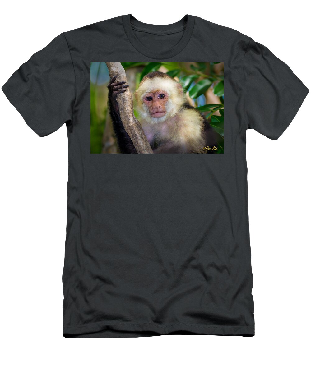 Animals T-Shirt featuring the photograph Monkey Portrait by Rikk Flohr