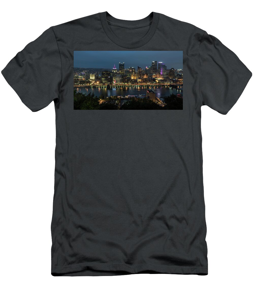 Cityscapes T-Shirt featuring the photograph Monongahela View 0508 by Ginger Stein