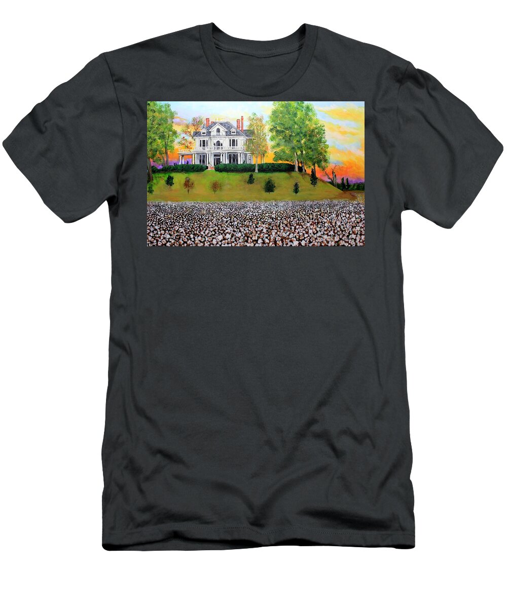 Mont Helena T-Shirt featuring the painting Mont Helena near Rolling Fork MS by Karl Wagner