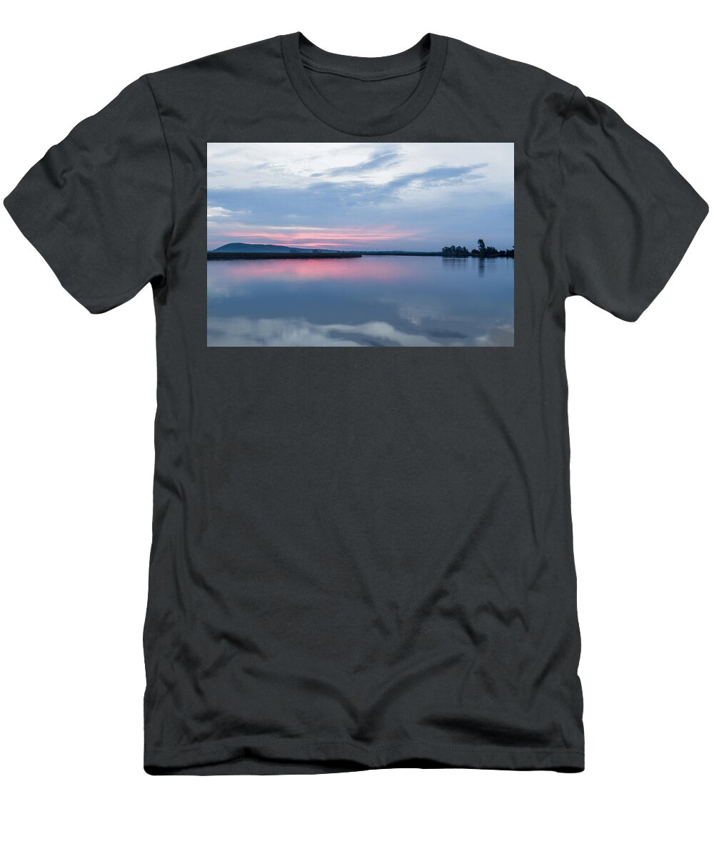 Montezuma Slough T-Shirt featuring the photograph Montezuma Sunrise by Bruce Bottomley