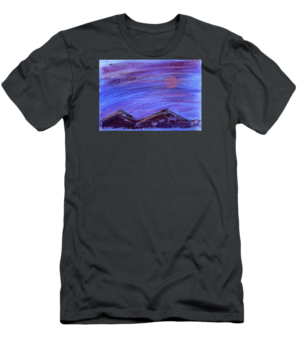 Paper T-Shirt featuring the painting Moon Rising by Hakon Soreide