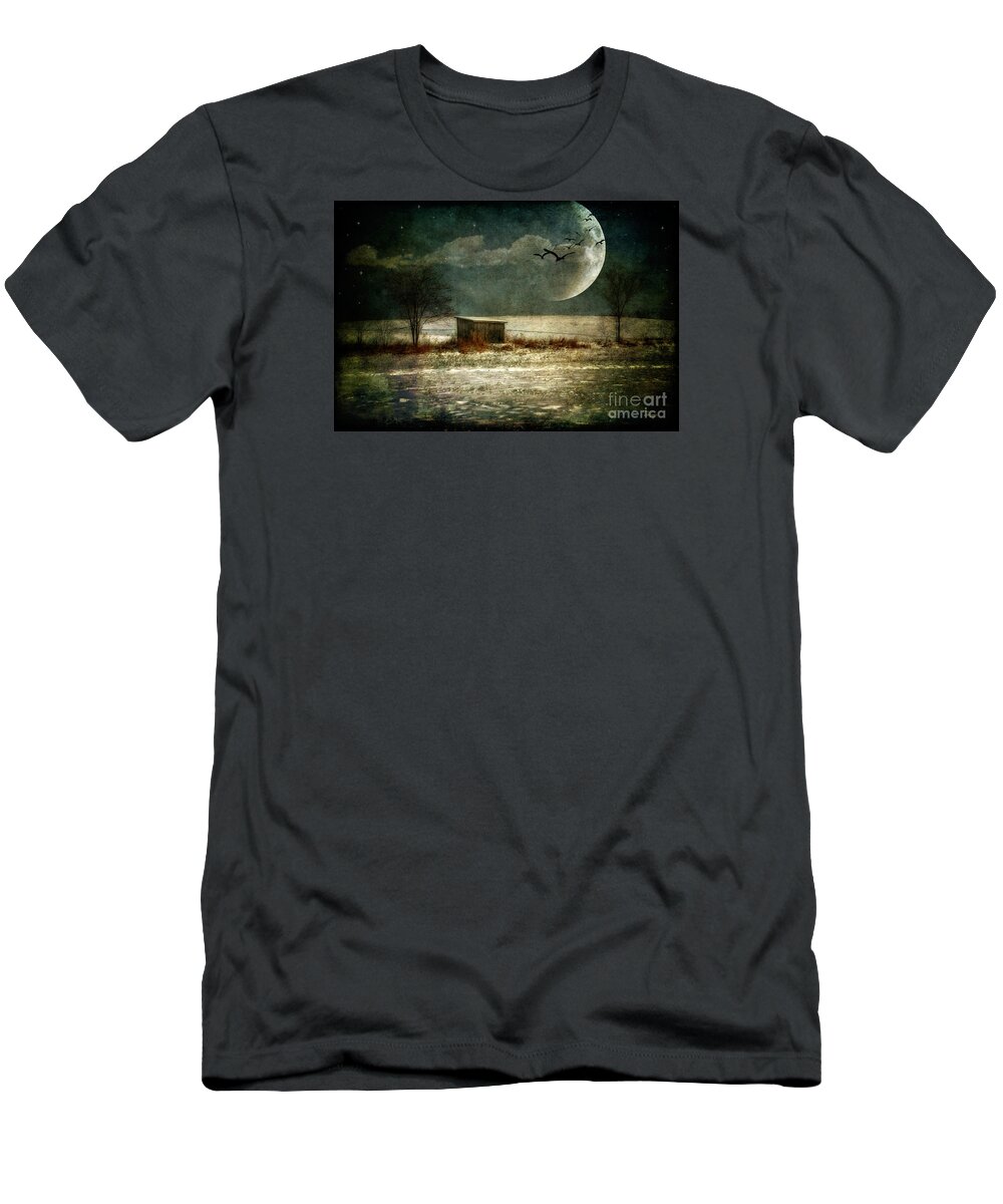 Moon T-Shirt featuring the photograph Moonstruck by Lois Bryan