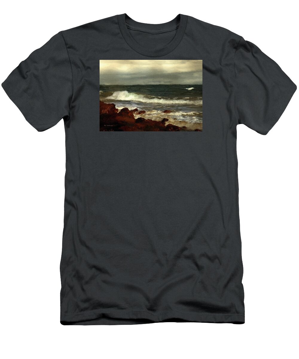 Landscape T-Shirt featuring the painting Morning After the Storm by RC DeWinter