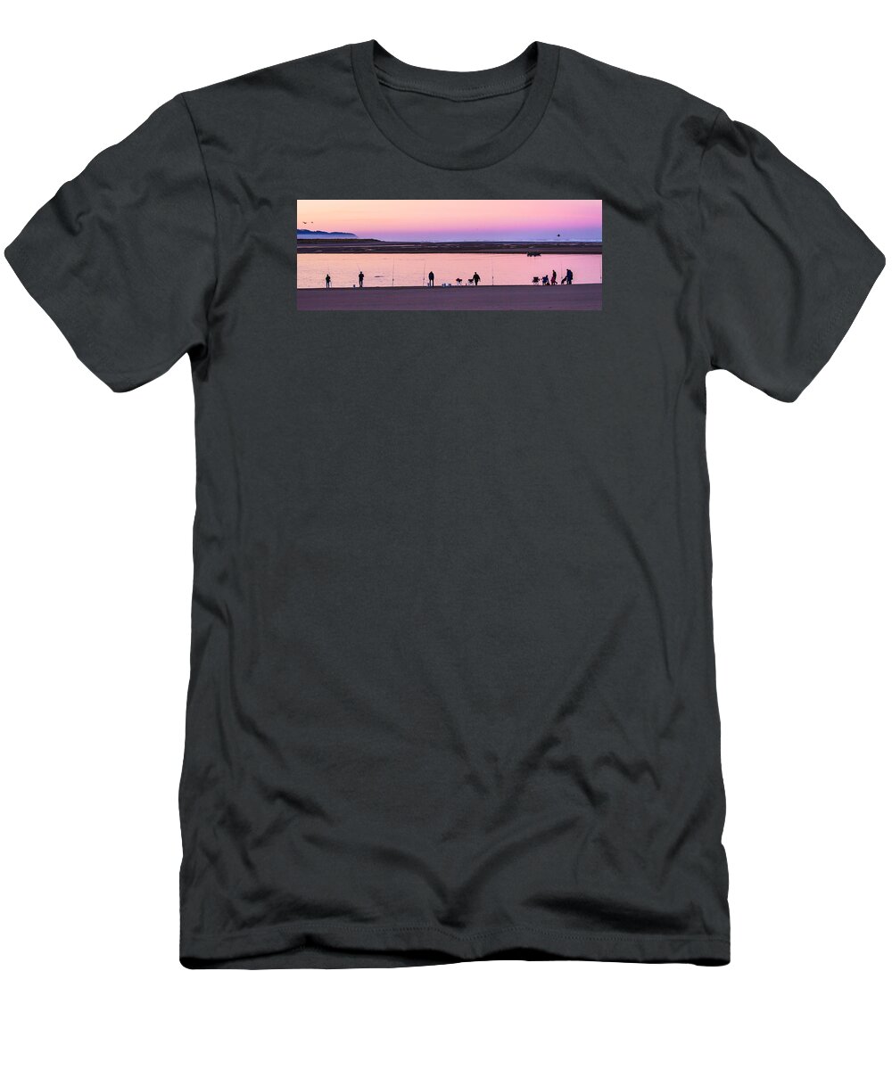 Sunrise T-Shirt featuring the photograph Morning Crab Fishing by Jim Young