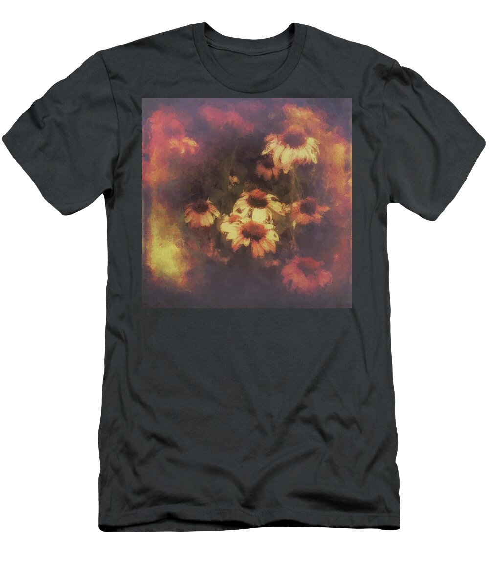 Digital Art T-Shirt featuring the photograph Morning Fire - Fierce Flower Beauty by Melissa D Johnston