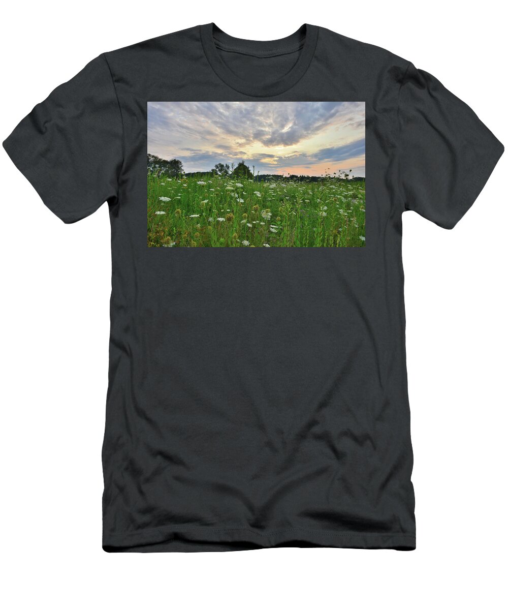 Sunflowers T-Shirt featuring the photograph Morning Sky over Pleasant Valley by Ray Mathis
