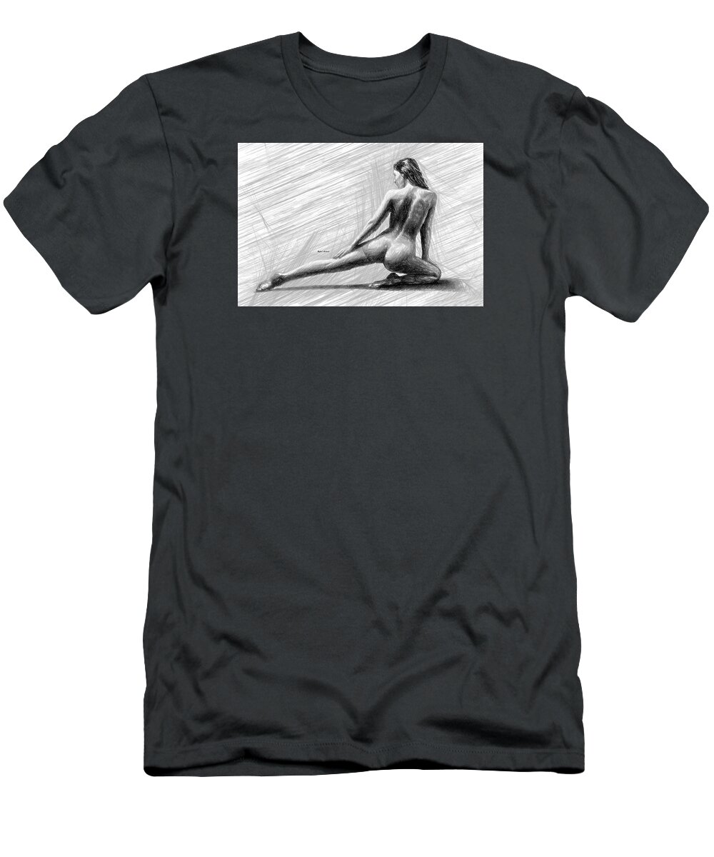 Art T-Shirt featuring the digital art Morning Stretch by Rafael Salazar