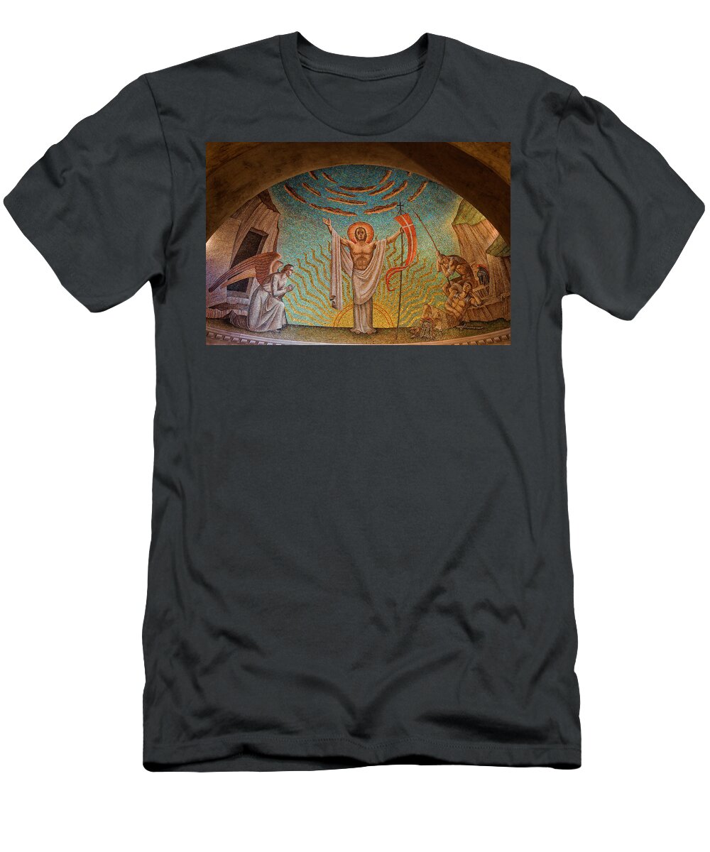 Washington National Cathedral T-Shirt featuring the photograph Mosaic #3 by Dennis Kowalewski