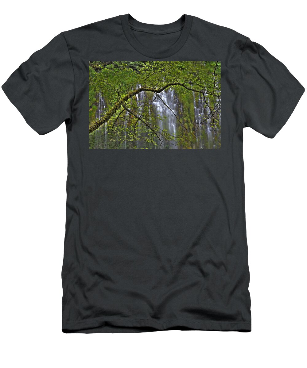 Waterfall T-Shirt featuring the photograph Mossbrae Falls by Ryan Workman Photography