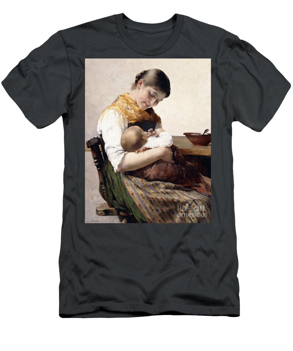 Nursing T-Shirt featuring the painting Mother and Child by Georges Jacobides