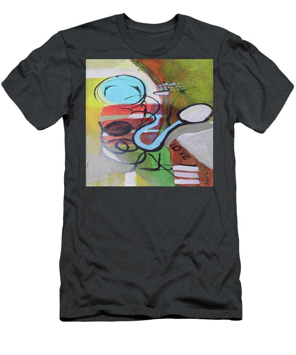 Mom T-Shirt featuring the painting Mother's Love by April Burton