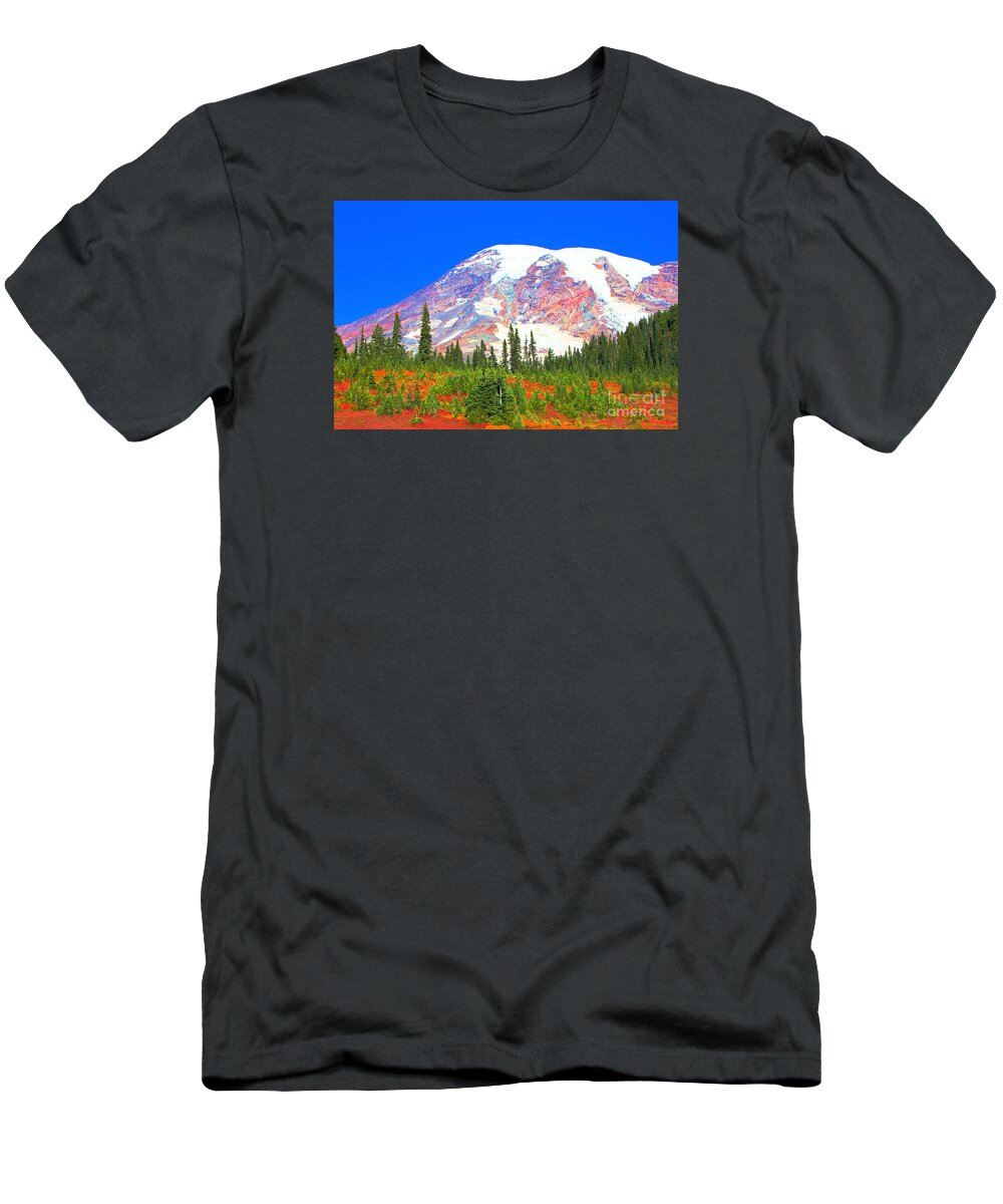 Landscape T-Shirt featuring the photograph Mount Rainier by David Frederick