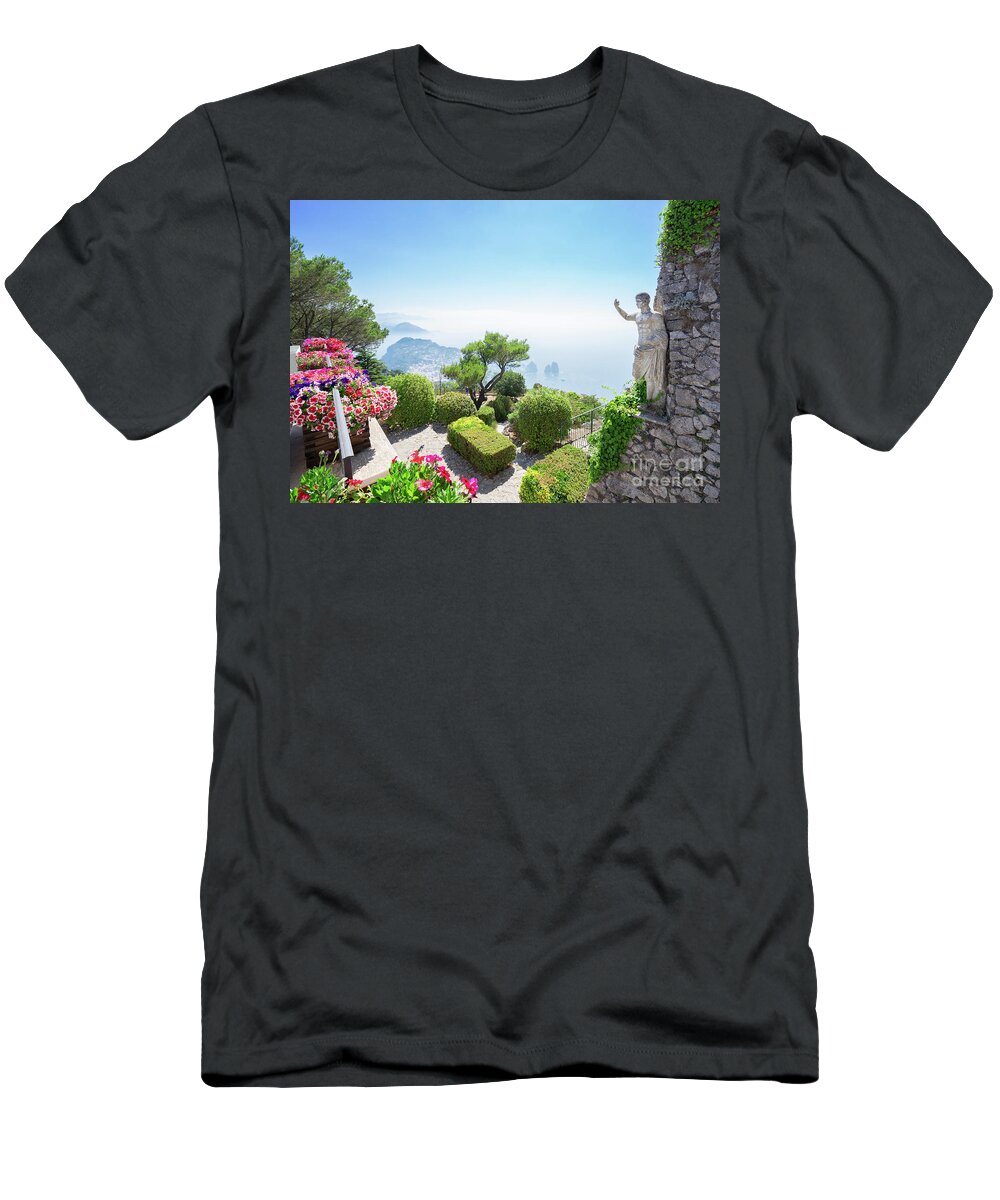 Capri T-Shirt featuring the photograph mount Solaro of Capri by Anastasy Yarmolovich