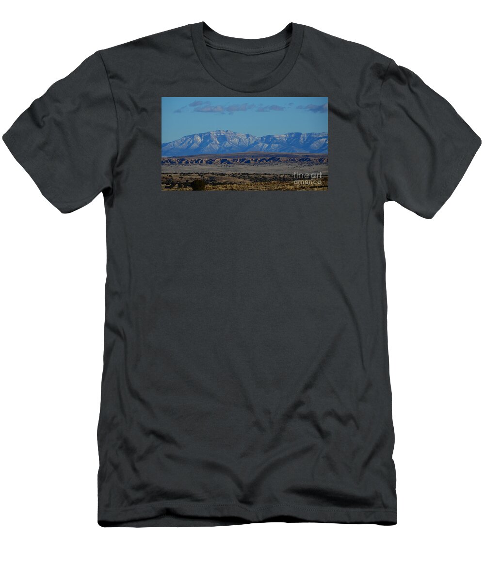 Southwest Landscape T-Shirt featuring the photograph Mountain range at dusk by Robert WK Clark