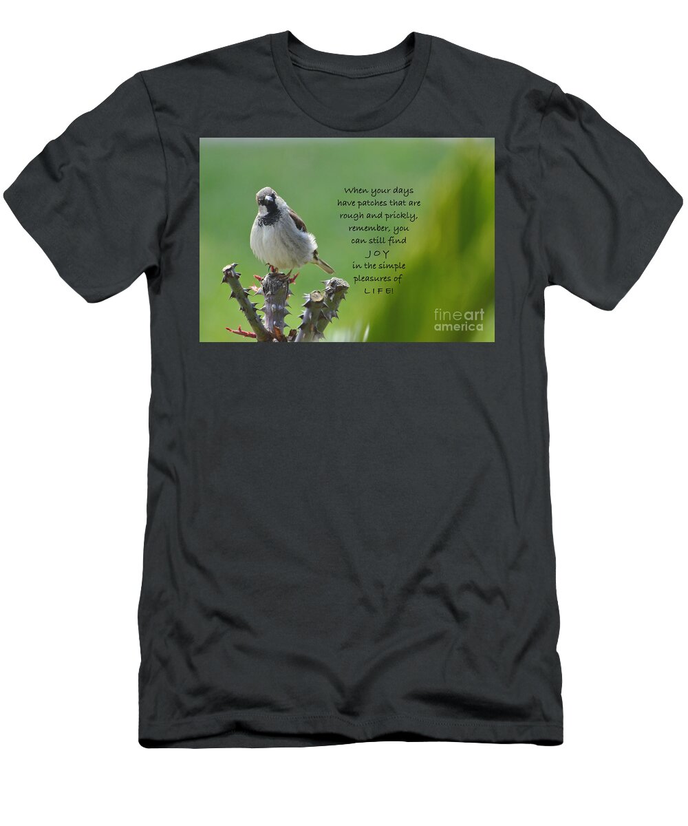 Card T-Shirt featuring the photograph Mr Fluff and Prickly Times Card by Debby Pueschel