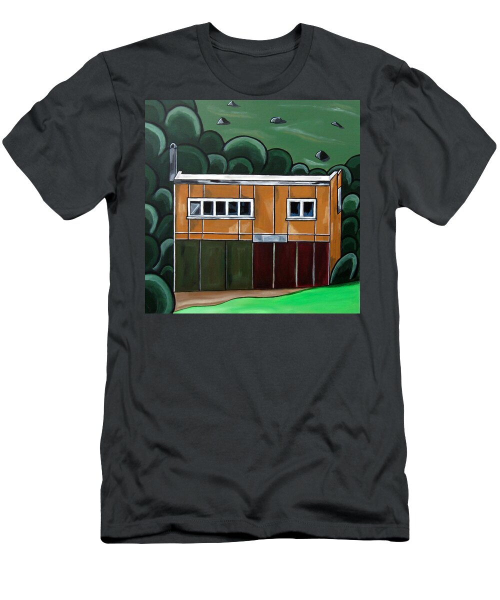 Paintings Of Cottages T-Shirt featuring the painting Mr Mustard by Sandra Marie Adams
