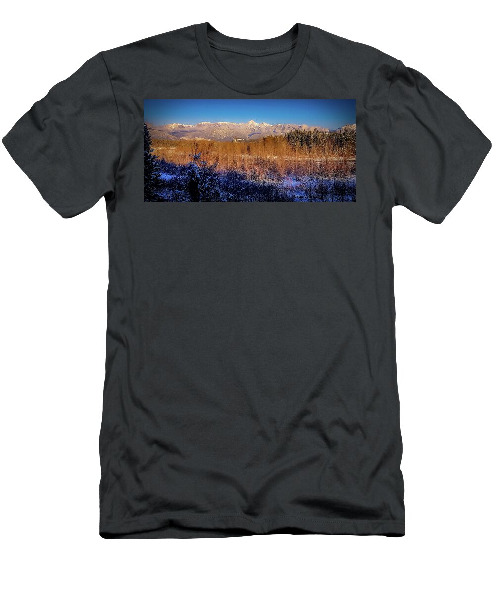 Blue T-Shirt featuring the photograph Mt Fisher pano by Thomas Nay