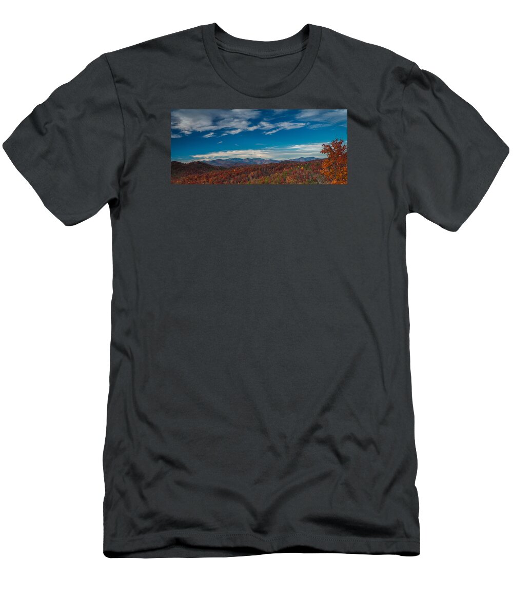 Asheville T-Shirt featuring the photograph Mt. Mitchell-pano by Joye Ardyn Durham