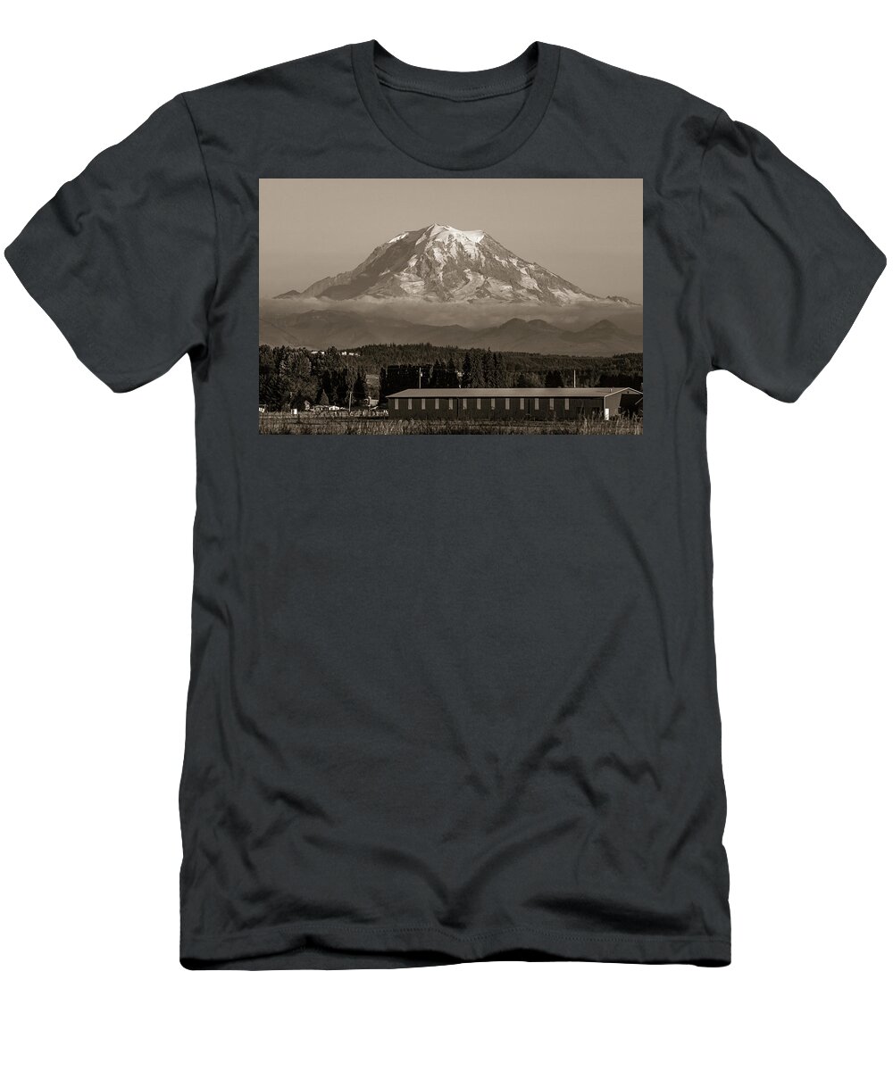 Mt T-Shirt featuring the photograph Mt Rainier by Jason Hughes