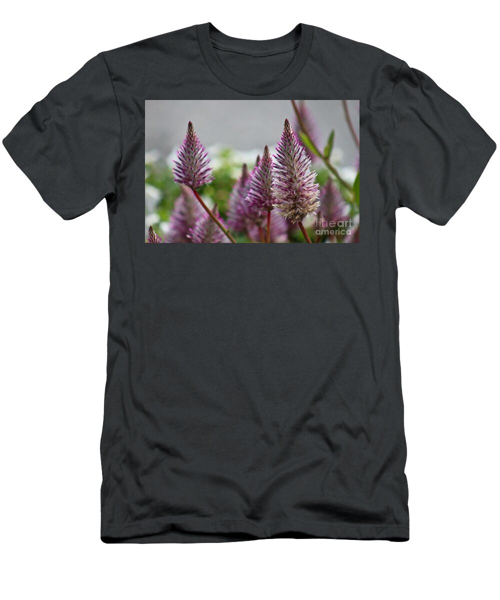 Pink T-Shirt featuring the photograph Mt. Washington Flowers by Deena Withycombe